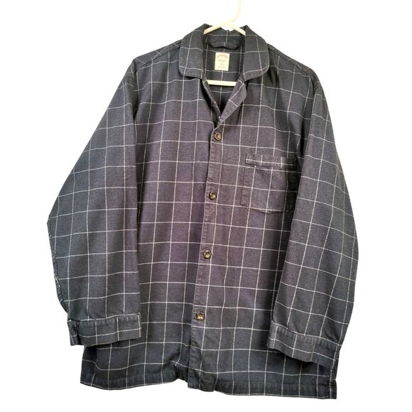 Brooks Brothers Men's Navy Pajama Button Up Size L - Picture 1 of 4